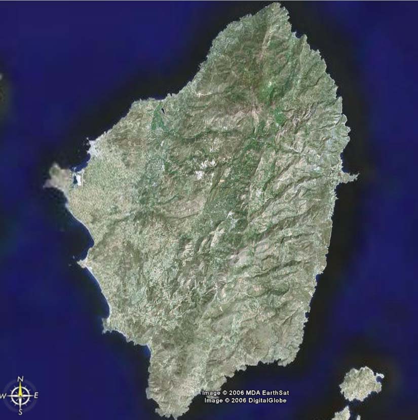 Naxos Satellite Map